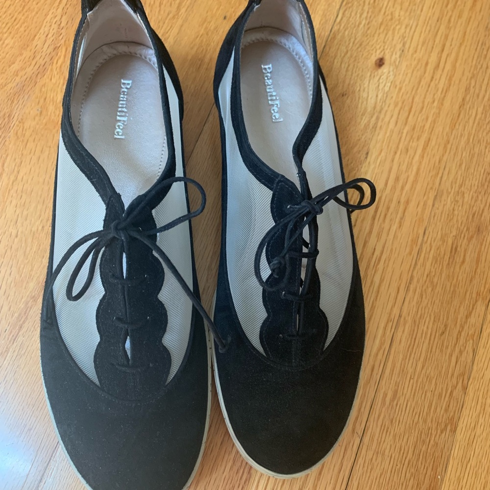 Beautifeel Zhuri Black Suede Mesh sneaker size 41